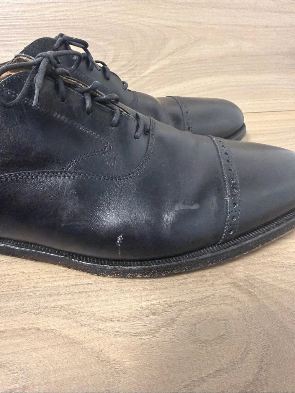 Brooks Brothers PEAL & CO Cap Toe Oxford Dress Shoes Made in England Mens 11.5 B